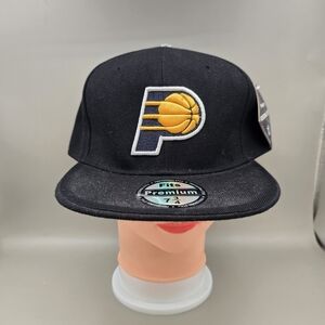 Premium Fits Professional Style Indiana Pacers Black Fitted Hat Size 7 3/4